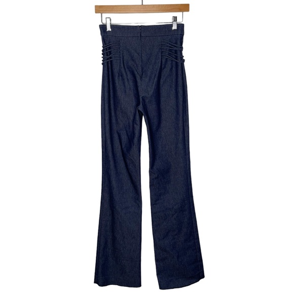 Cushnie et Ochs | Lace Up Wide Leg Denim Trousers 0 - Picture 4 of 9